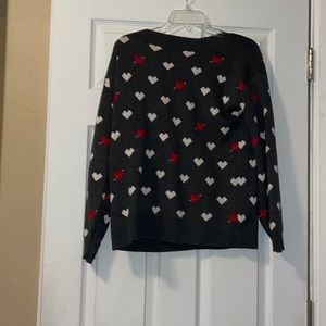 Loft grey heart sweater.